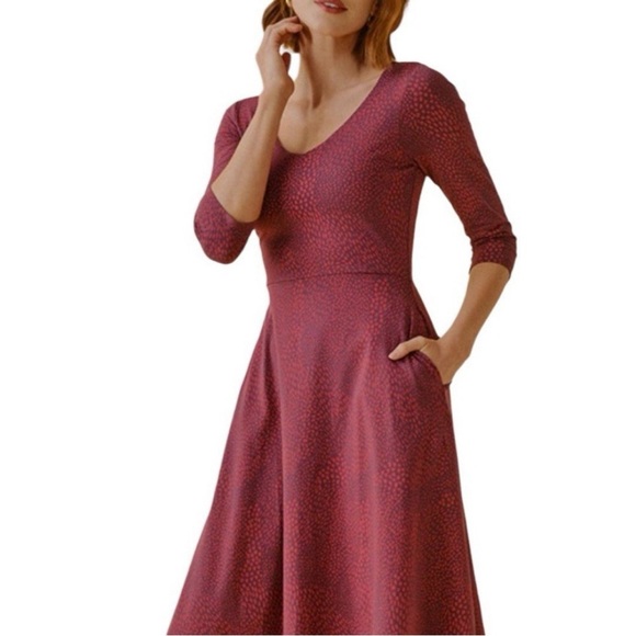 Pact Dresses & Skirts - NWT Pact Organic Cotton Bland 3/4 Sleeve Modest Midi Length Party Dress